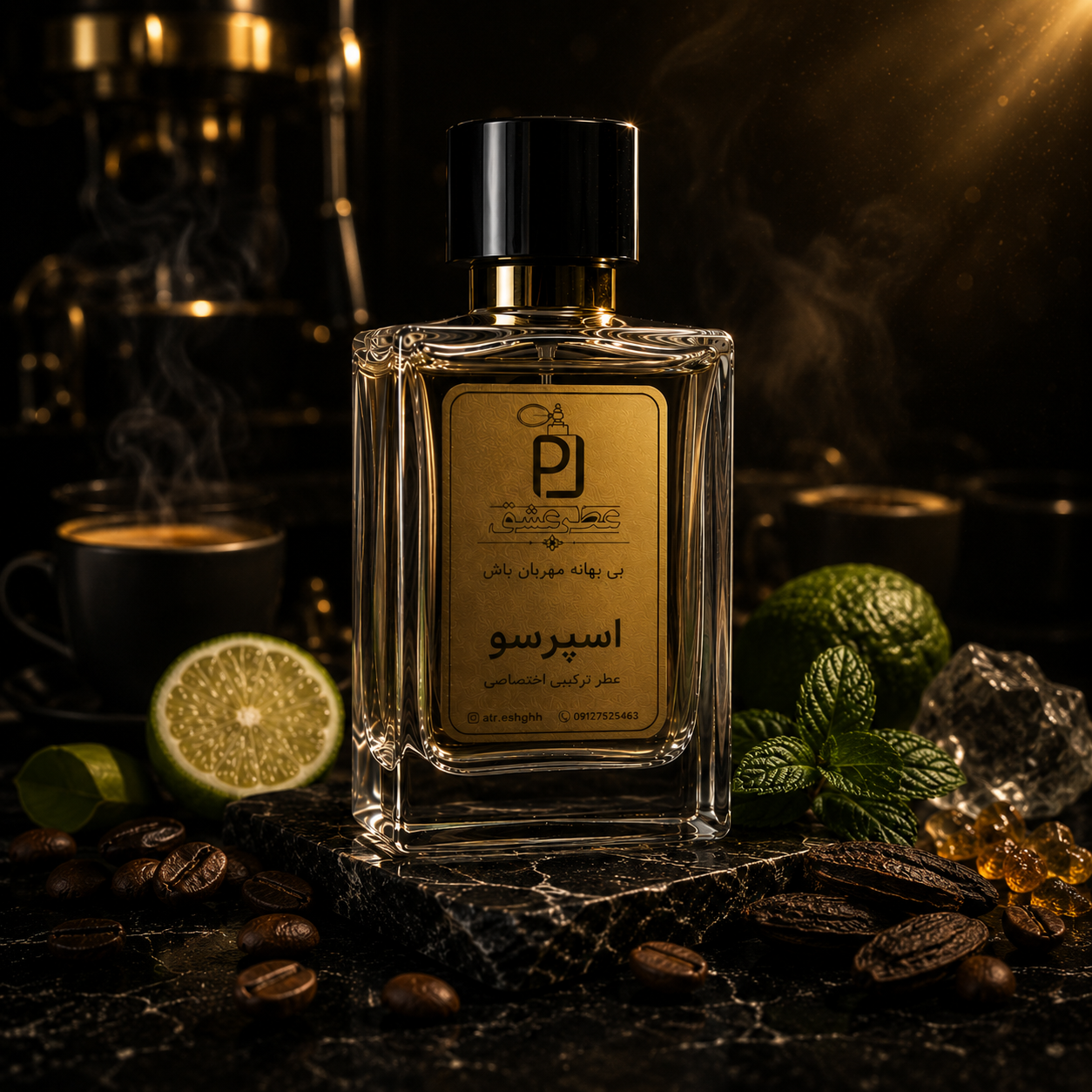 عطر ترکیبی مخصوص برند عطر عشق اسپرسو Aroma of espresso اکستراپرفیوم(بالاترین غلظت)