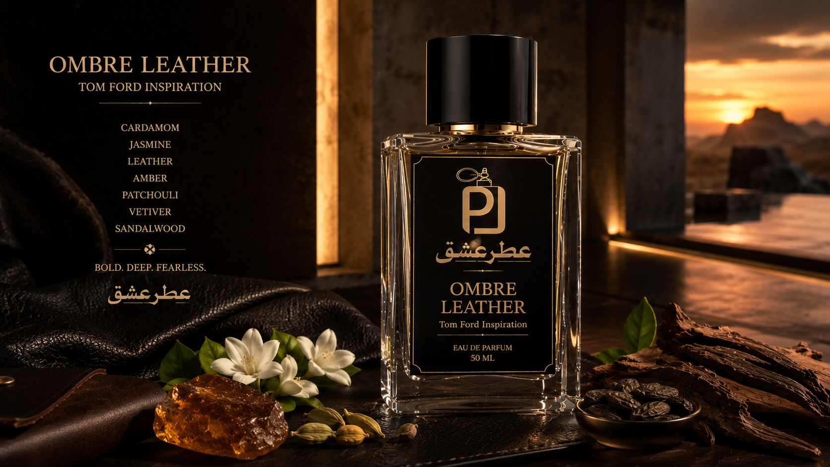 عطر یونیسکس تام فورد آمبرلدر Tom Ford Ombré Leather Perfume اکسترا پرفیوم (بالاترین غلظت)