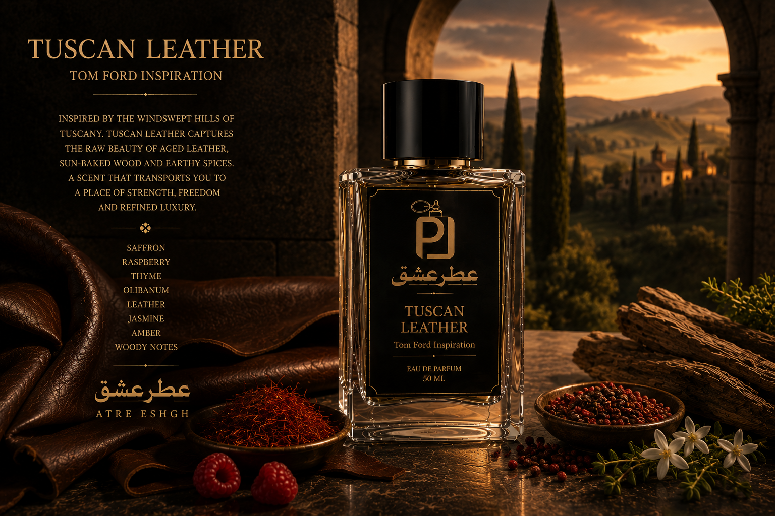عطر یونیسکس تام فورد توسکان لدر Tom Ford Tuscan Leather Perfume اکسترا پرفیوم (بالاترین غلظت)