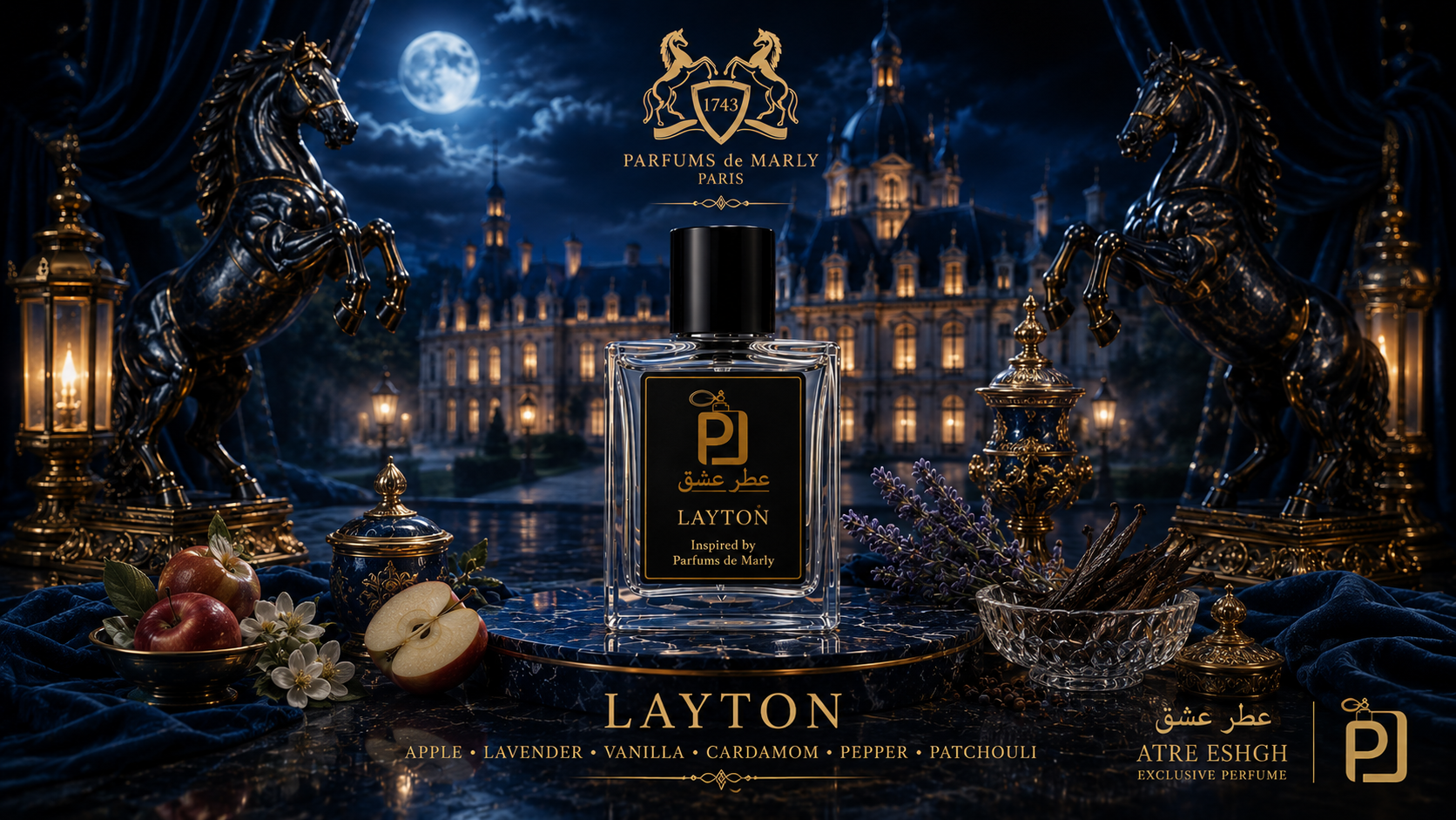عطر مردانه مارلی لیتون Parfums de Marly Layton اکستراپریوم (بالاترین غلظت)
