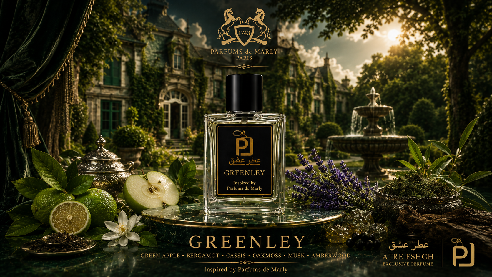 عطر یونیسکس مارلی گرینلی Parfums de Marly Greenley اکستراپریوم (بالاترین غلظت)