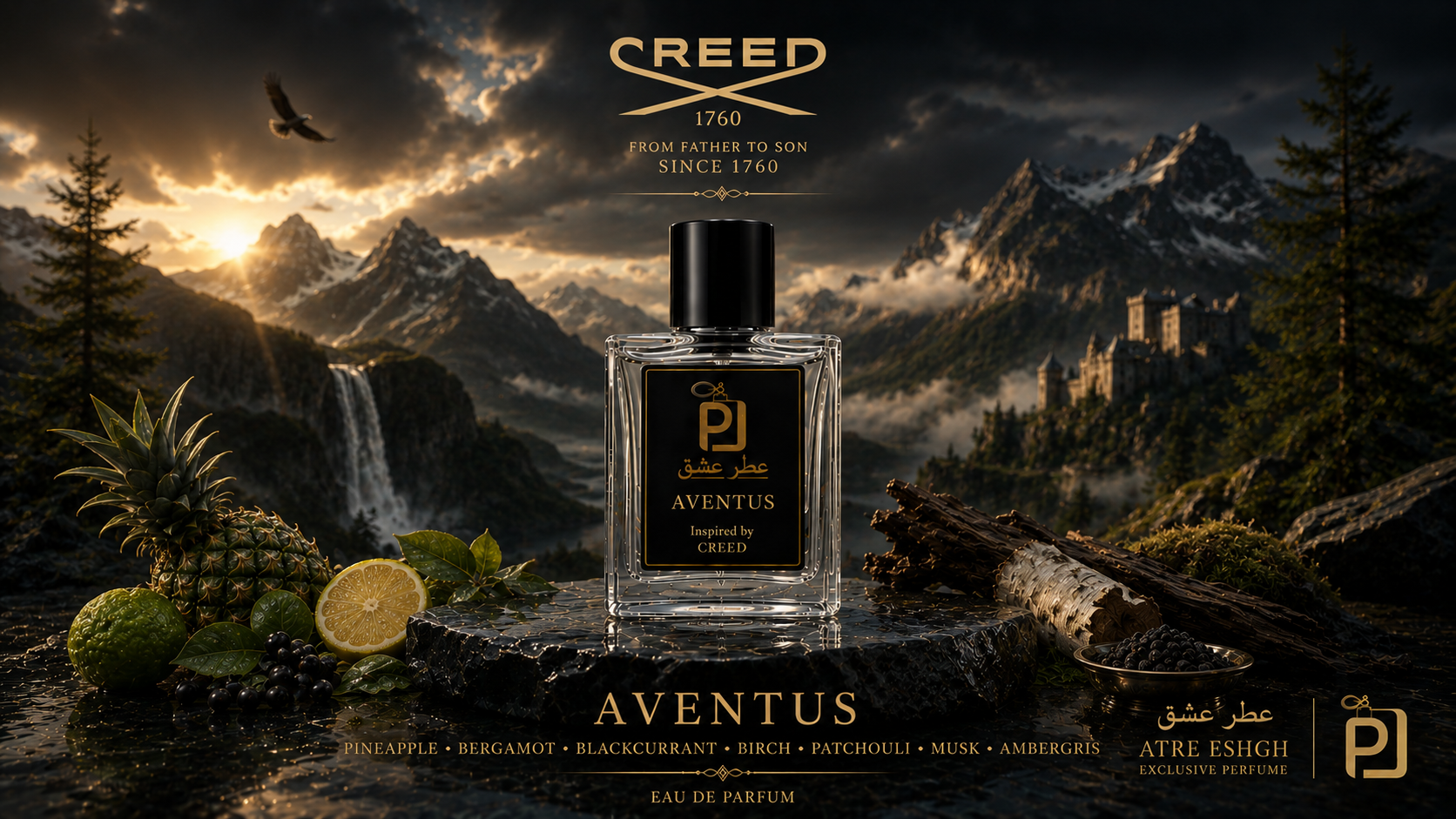 عطر مردانه کرید اونتوس Creed Aventus fragrance اکسترا پرفیوم ( بالاترین غلظت )