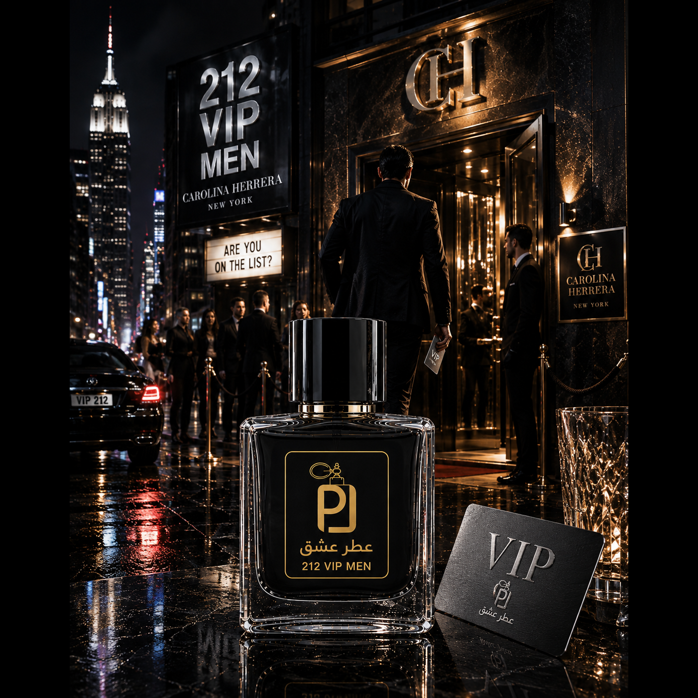 عطر ۲۱۲ وی‌آی‌پی مردانه Carolina Herrera 212 VIP Men اکستراپرفیوم(بالاترین غلظت)