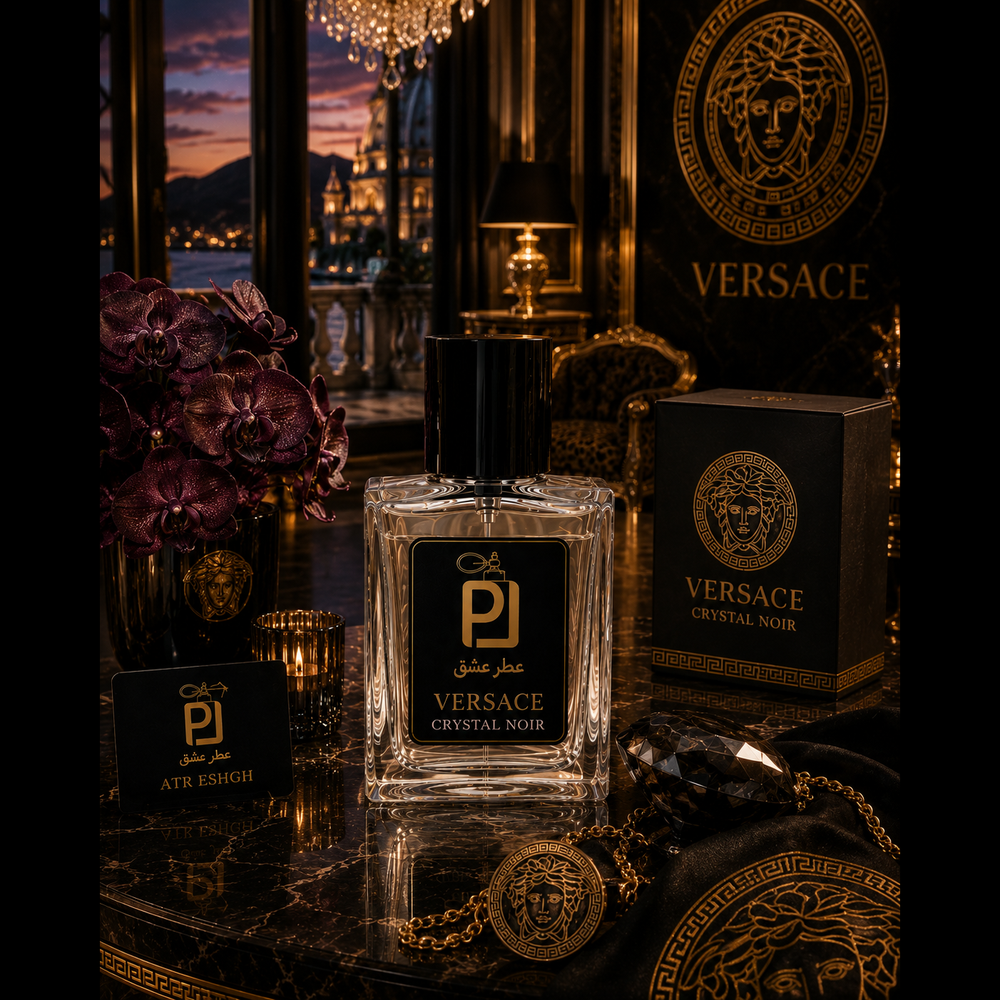عطر زنانه ورساچه کریستال نویر Versace Crystal Noir اکستراپرفیوم (بالاترین غلظت)
