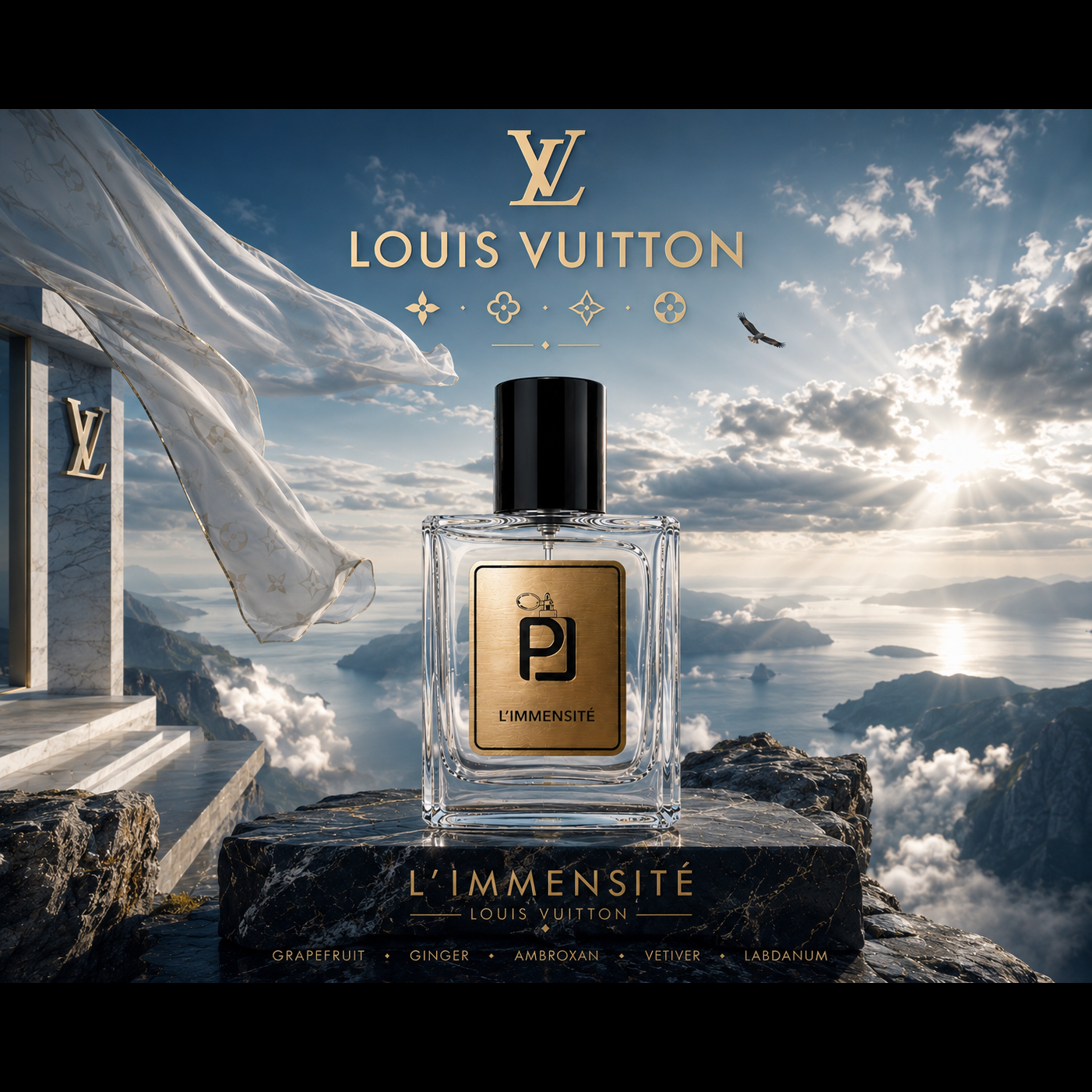 عطر یونیسکس لویی ویتون الیمنسیتِه Louis Vuitton L'Immensité اکسترا پرفیوم (بالاترین غلظت)